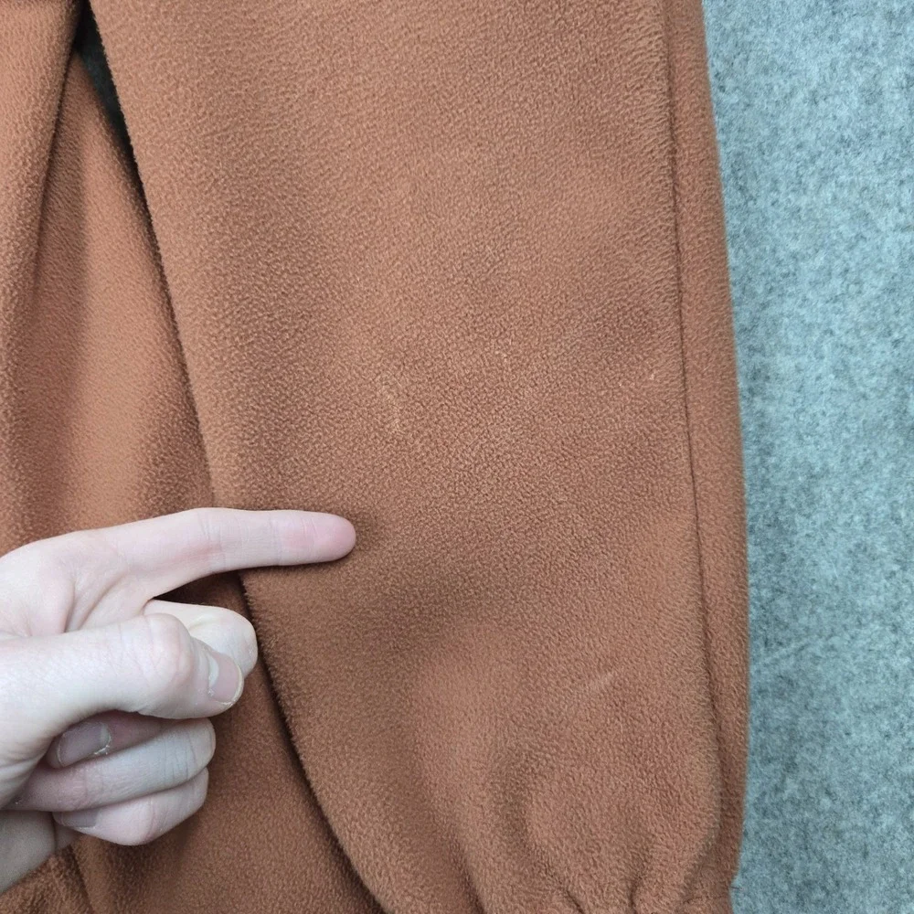 The North Face Windwall Jacket Mens‎ Small Orange Fleece Full Zip Outdoor